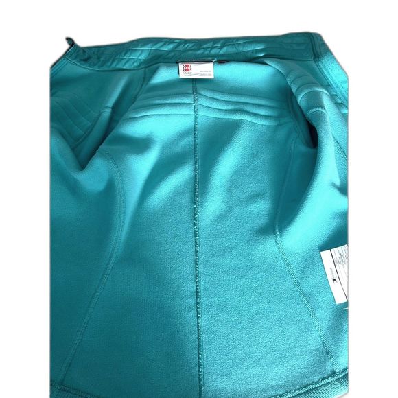 Spyder Core Sweater aqua color soft lining zipper front good condition size M - Picture 4 of 5